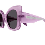 Alexander McQueen sunglasses in an oversize amethyst frame