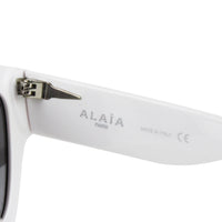 Alaia rectangular frame sunglasses in a white frame