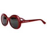 Saint Laurent Surf oval sunglasses in a cherry red tone