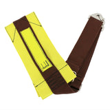 Dunhill woven yellow and cocoa brown nylon bag strap