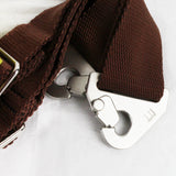 Dunhill woven yellow and cocoa brown nylon bag strap