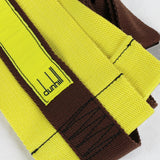 Dunhill woven yellow and cocoa brown nylon bag strap