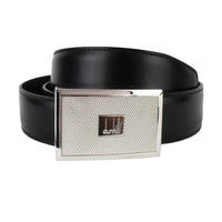 Dunhill black leather belt with automatic buckle