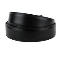 Dunhill black leather belt with automatic buckle