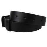 Dunhill black leather belt Keyhole pin lock buckle detailing in an antique tone silver