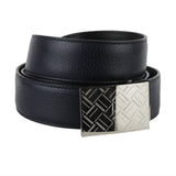 Dunhill grained navy blue leather belt