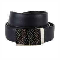 Dunhill grained navy blue leather belt