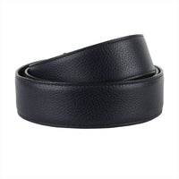 Dunhill grained navy blue leather belt