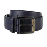 Dunhill grained leather belt in a dark blue tone