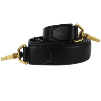 Dunhill black leather bag strap