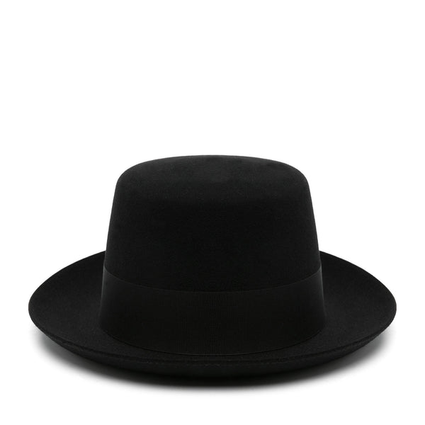 Saint Laurent rabbit felt fedora in black