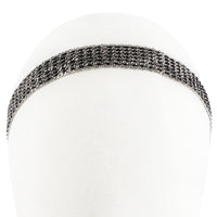 Saint Laurent luxurious chainmail headband in a silver tone