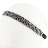 Saint Laurent luxurious chainmail headband in a silver tone