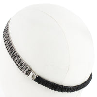 Saint Laurent luxurious chainmail headband in a silver tone