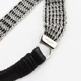 Saint Laurent luxurious chainmail headband in a silver tone