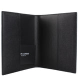 Saint Laurent grained leather passport holder in black