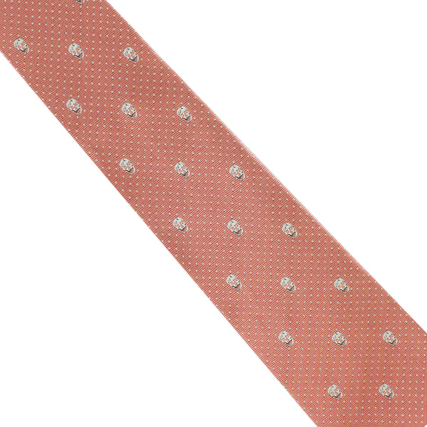 Alexander McQueen silk tie in a signature skull and dot pattern