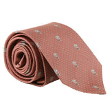 Alexander McQueen silk tie in a signature skull and dot pattern