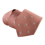 Alexander McQueen silk tie in a signature skull and dot pattern