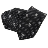 Alexander McQueen narrow silk tie in a signature skull and dot pattern