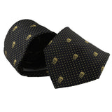 Alexander McQueen&nbsp;silk tie in a signature skull and dot pattern