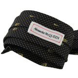 Alexander McQueen&nbsp;silk tie in a signature skull and dot pattern