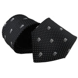 Alexander McQueen silk tie in a signature skull and dot pattern