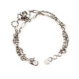 Alexander McQueen double strand chain bracelet in a silver tone