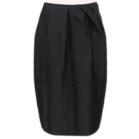 Giambattista Valli luxurious knee-length skirt in a black satin fabric