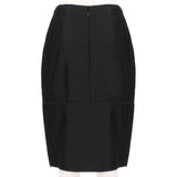 Giambattista Valli luxurious knee-length skirt in a black satin fabric