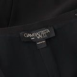 Giambattista Valli luxurious knee-length skirt in a black satin fabric