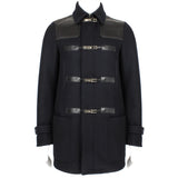 Valentino luxurious leather detailed duffle coat