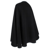 Michael Kors Collection black wool and angora blend cape