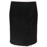 Celine luxurious black silk and wool blend satin skirt