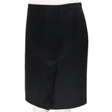 Celine luxurious black silk and wool blend satin skirt