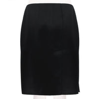 Celine luxurious black silk and wool blend satin skirt