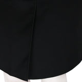 Celine luxurious black silk and wool blend satin skirt