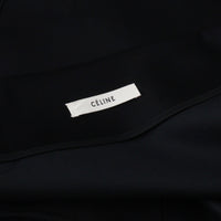 Celine luxurious black silk and wool blend satin skirt