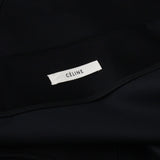 Celine luxurious black silk and wool blend satin skirt