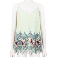 Dries Van Noten satin camisole in a pale green tone