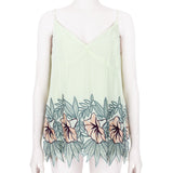 Dries Van Noten satin camisole in a pale green tone