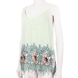 Dries Van Noten satin camisole in a pale green tone