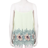 Dries Van Noten satin camisole in a pale green tone