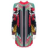 Mary Katrantzou multicoloured silk satin tunic dress