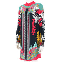 Mary Katrantzou multicoloured silk satin tunic dress