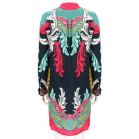 Mary Katrantzou multicoloured silk satin tunic dress