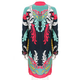 Mary Katrantzou multicoloured silk satin tunic dress