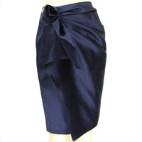 Dice Kayek luxurious pencil skirt in midnight blue satin