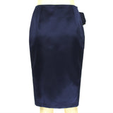 Dice Kayek luxurious pencil skirt in midnight blue satin