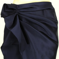 Dice Kayek luxurious pencil skirt in midnight blue satin